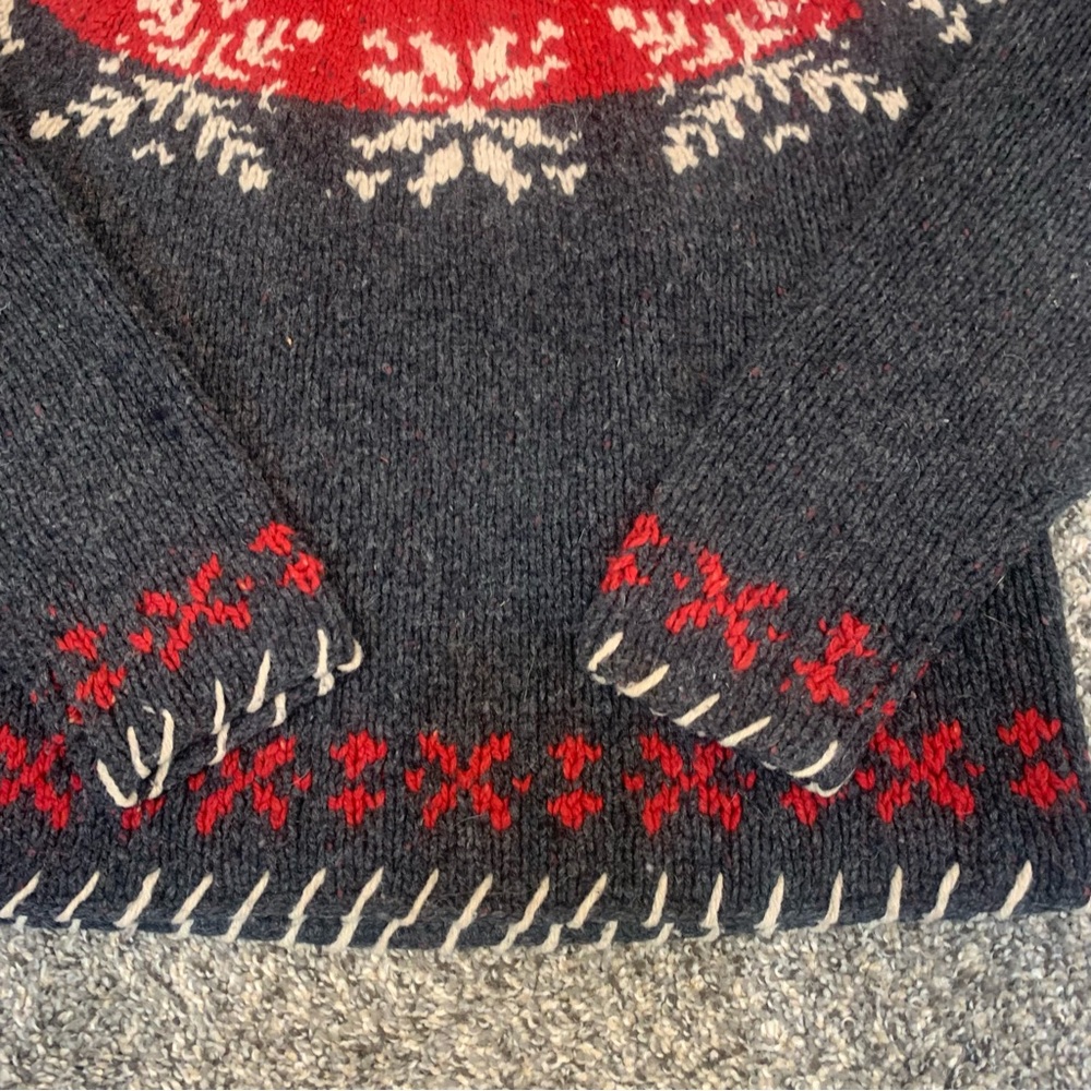 Woolrich Vintage Wool Chunky Mock Neck Nordic Sweater - Picture 3 of 11